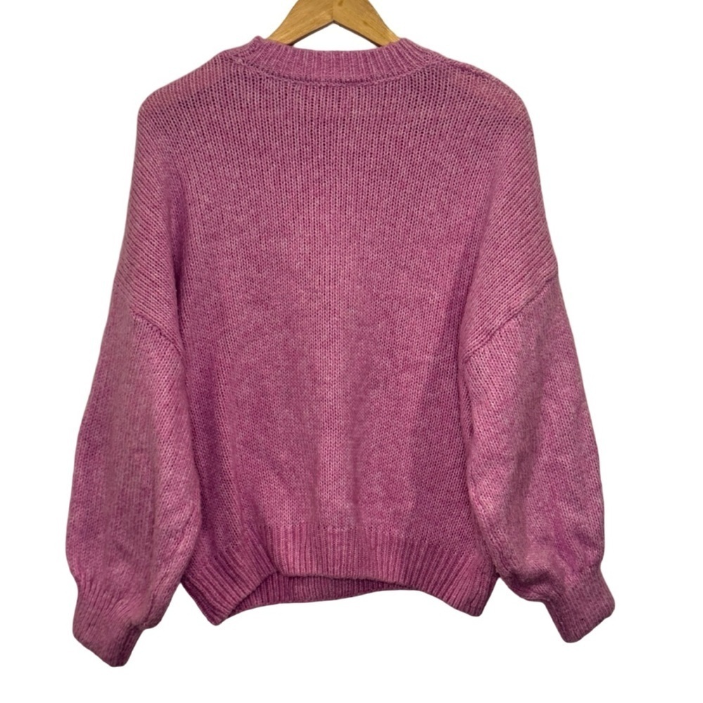 Pink arose Crew Neck Oversize Pink Knit Sweater Size M - Picture 2 of 5